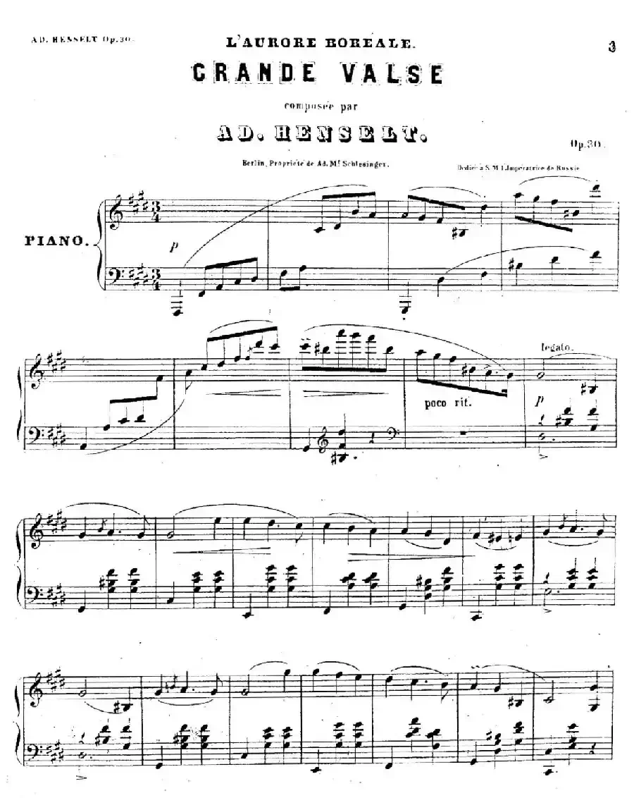 L'aurore Boréale Op.30(华丽的圆舞曲“北极光”)