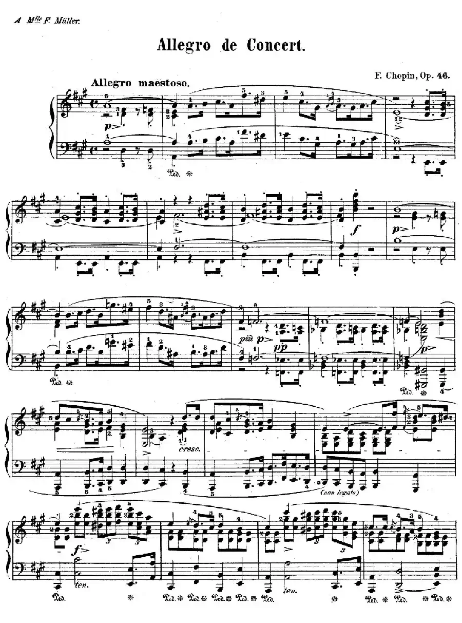 Allegro de Concerto Op.46(A大调音乐会快板)