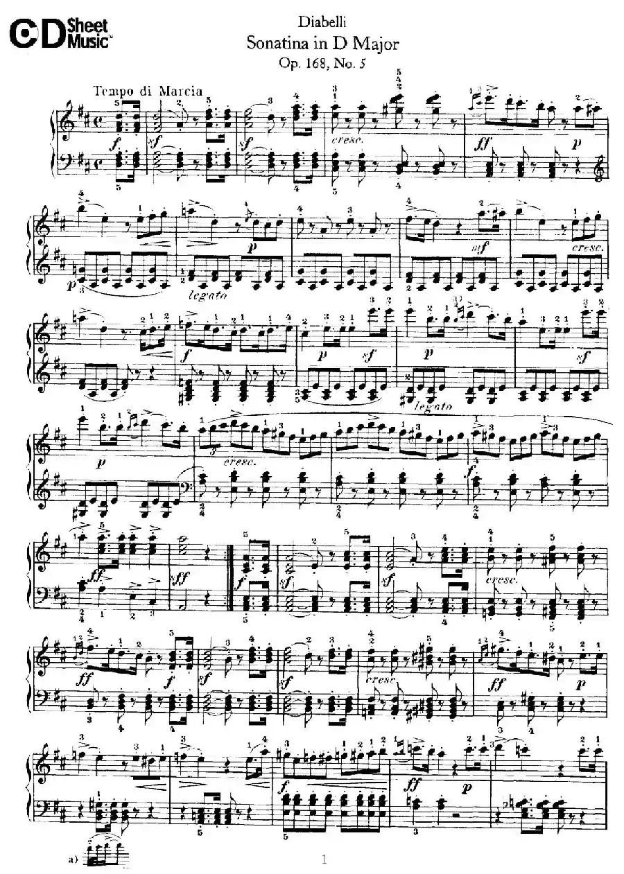 7 Piano Sonatinas Op.168(7首钢琴小奏鸣曲 No.5)