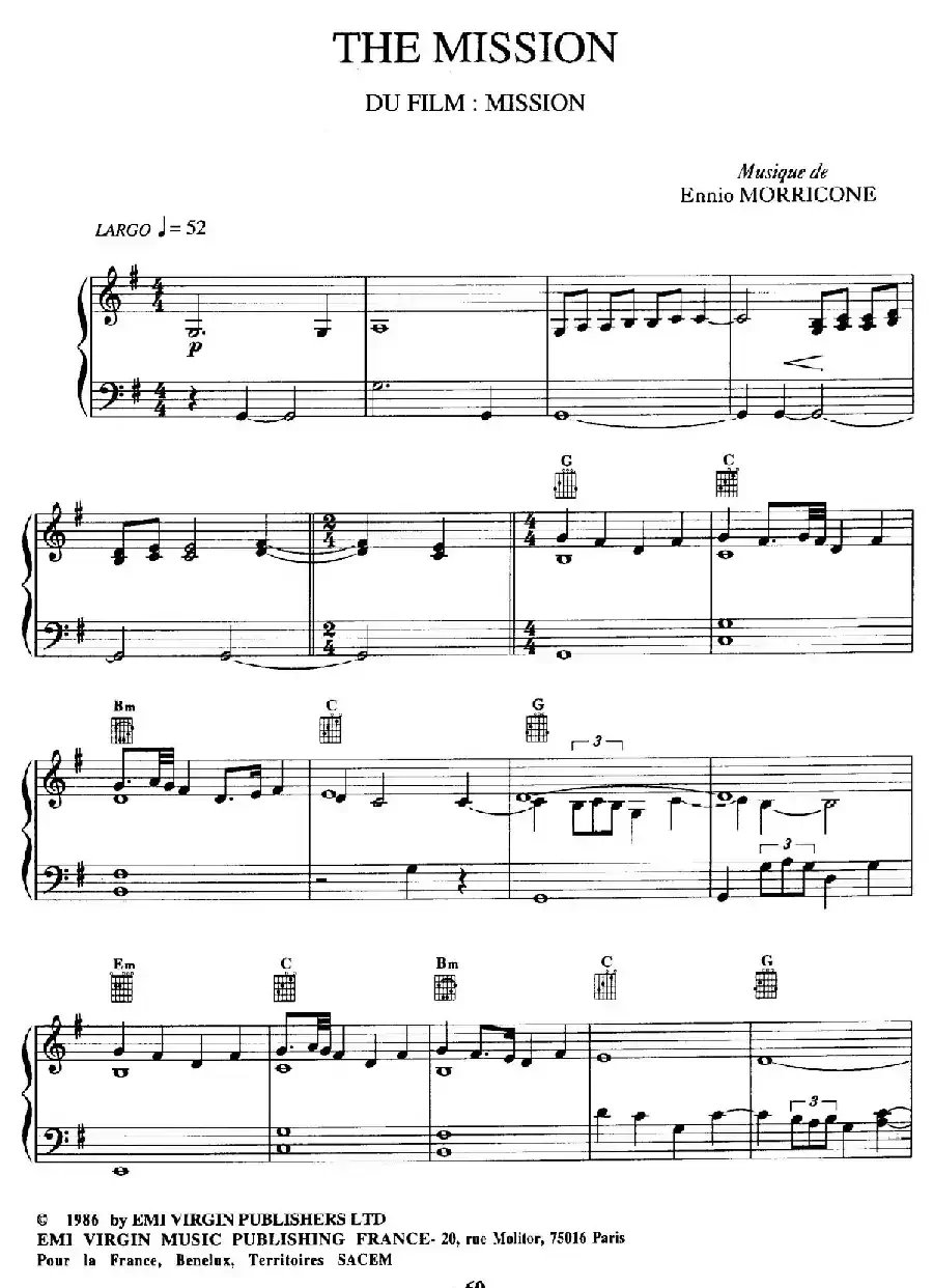 电影配乐大师莫瑞康最佳20首钢琴谱(Best of Ennio Morricone·17)