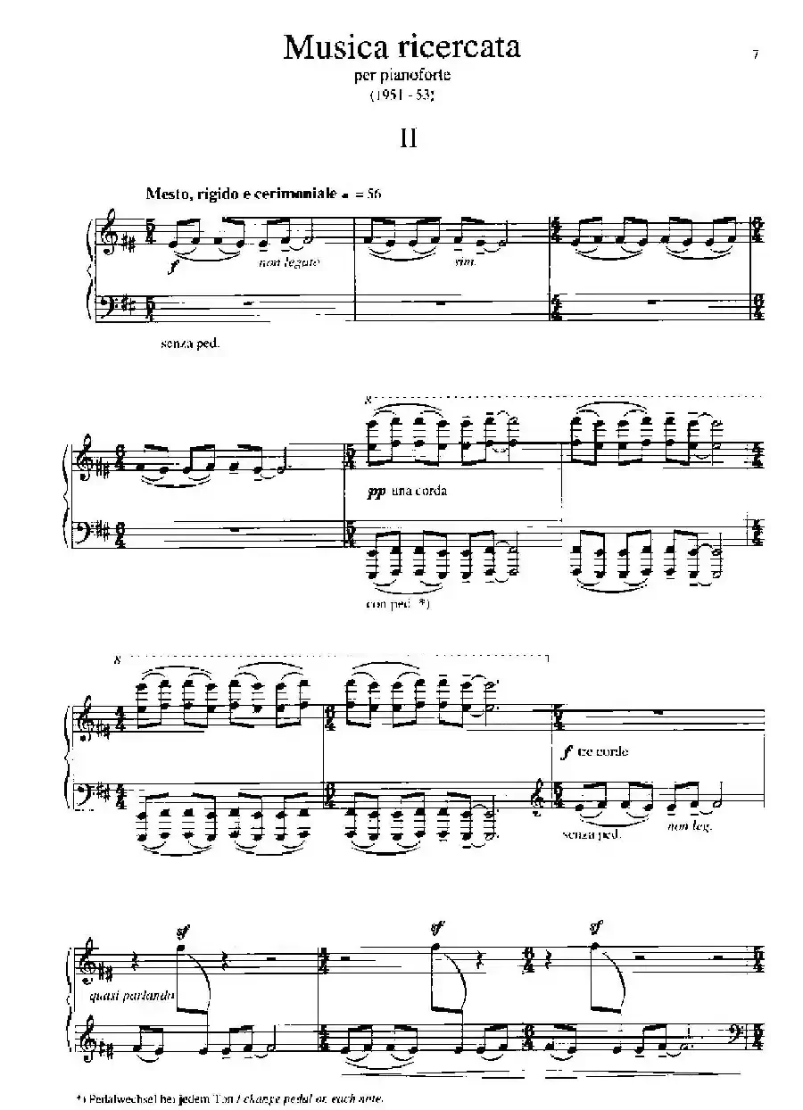 Musica Ricercata(音乐习作·2)