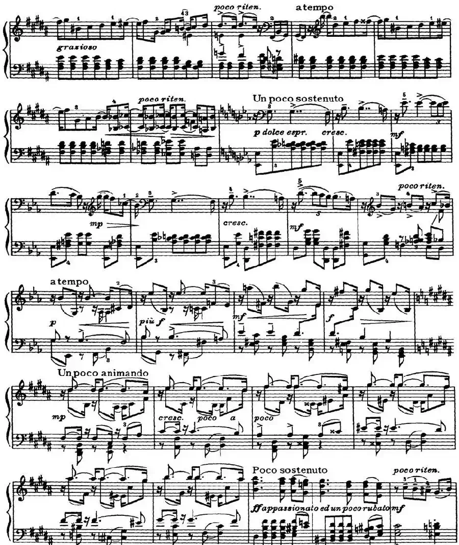 柴可夫斯基18首钢琴小品Op.72(8.Dialogue)