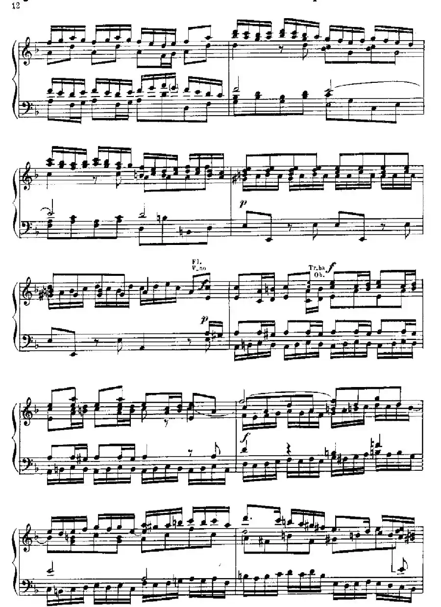 Brandenburg Concerto No.2 in F Major BWV.1047(F大调第二勃兰登堡协奏曲·钢琴独奏版)