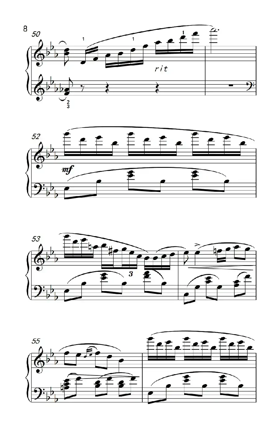 第八级3.♭A大调波兰舞曲(中央音乐学院 钢琴(业余)考级教程 7-9级)