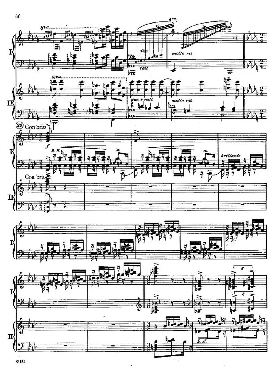 F大调爵士钢琴协奏曲(美版双钢琴原谱 P61—68)