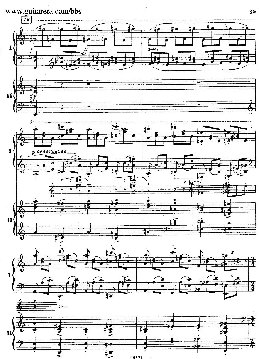 Rhapsody On A Theme Of Paganini Op.43(帕格尼尼主题狂想曲·双钢琴)(P61——87)