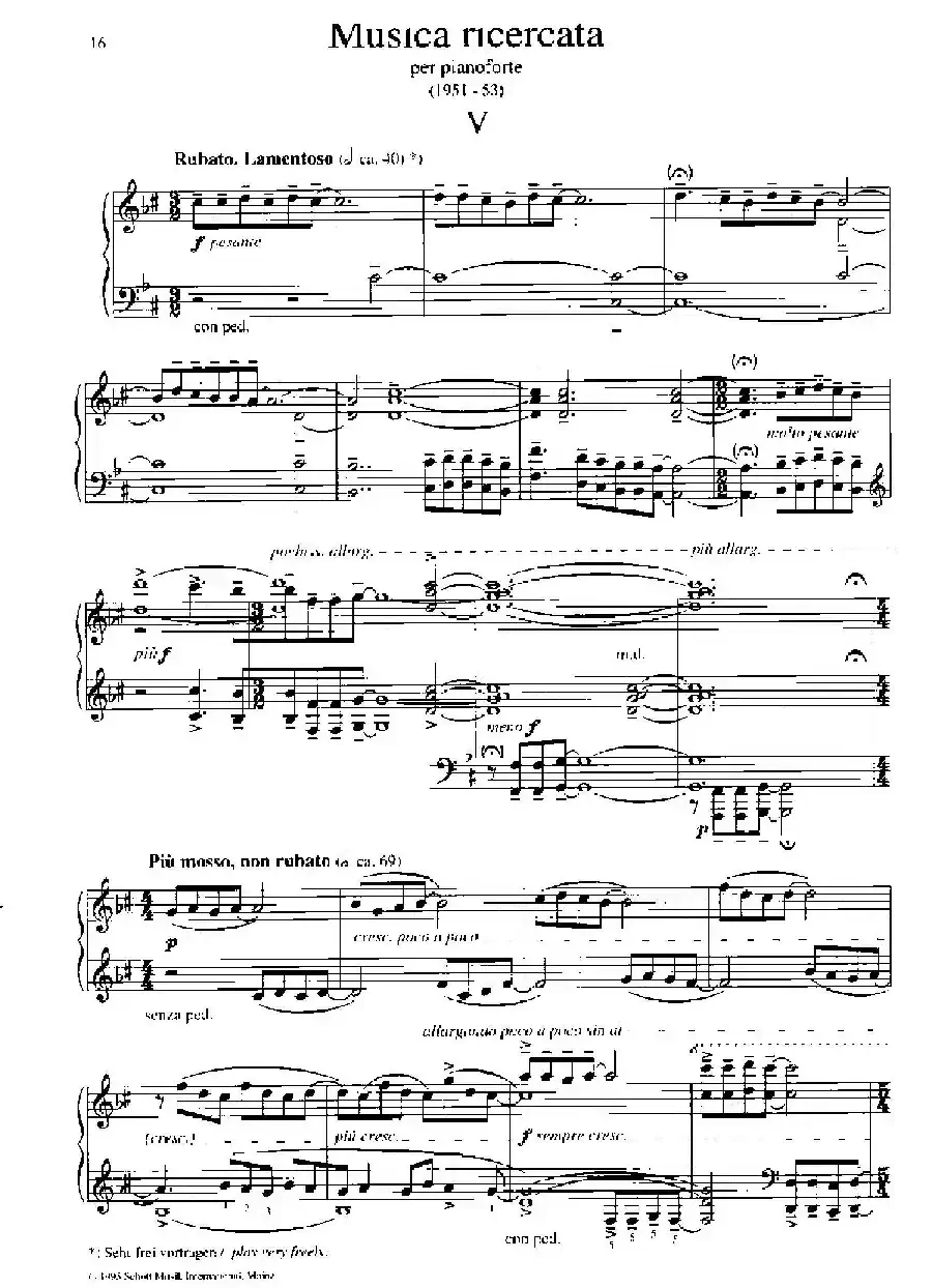 Musica Ricercata(音乐习作·5)