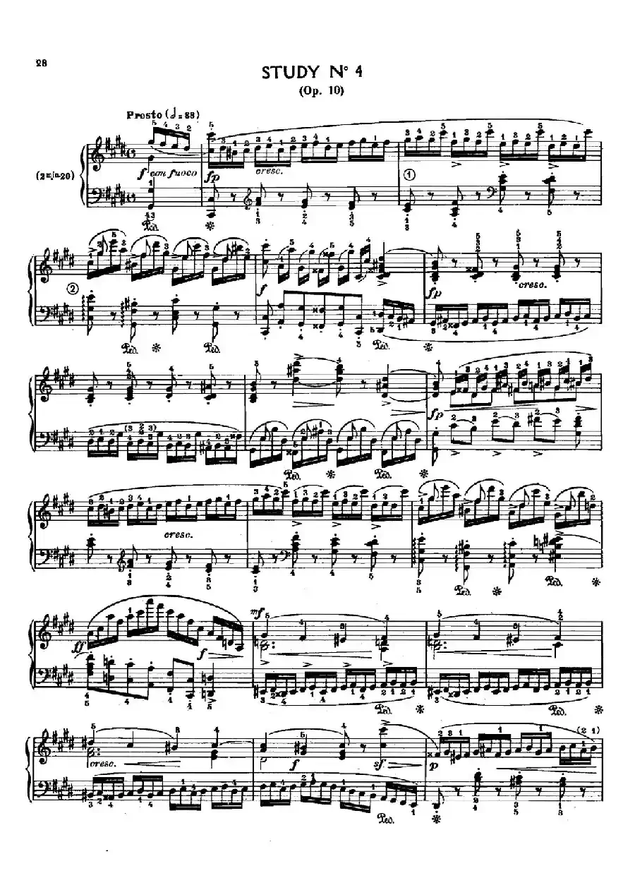 12 Etudes Op.10 柯尔托教学版(12首练习曲·4)