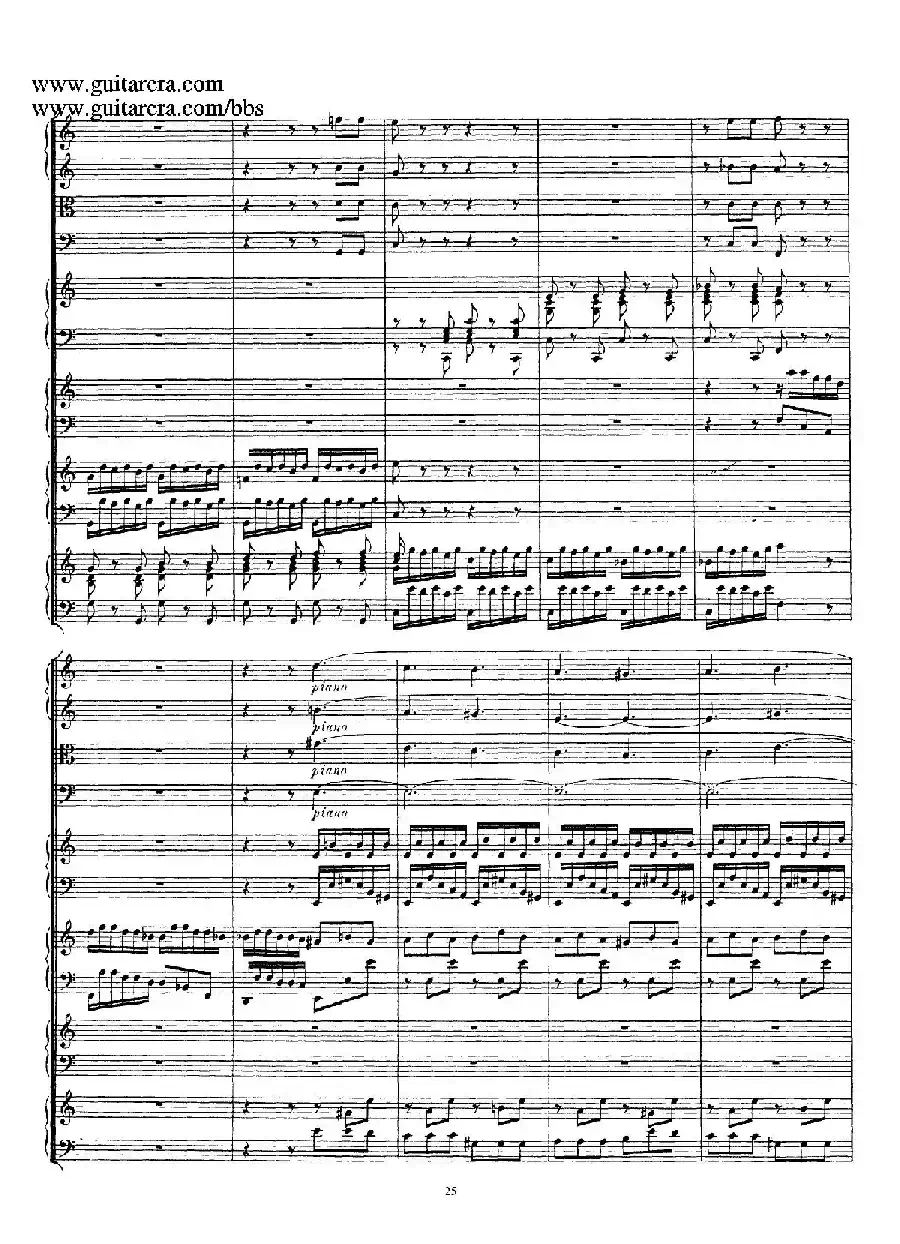 为四架古钢琴而作的a小调协奏曲 BWV 1065(总谱)