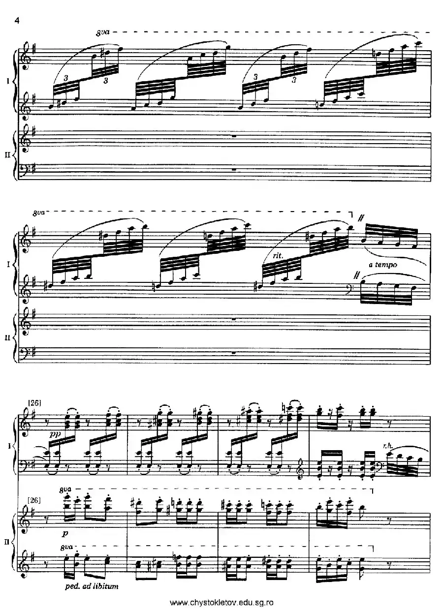 Nutcracker Op.71 芭蕾舞剧《胡桃夹子》(改编双钢琴版·第三部分)