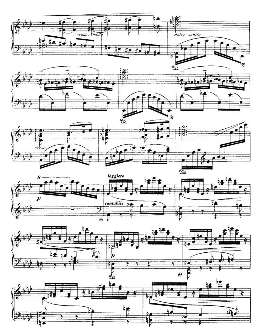 福雷13首船歌:Barcarolle No·4 in A-flat, Op·44