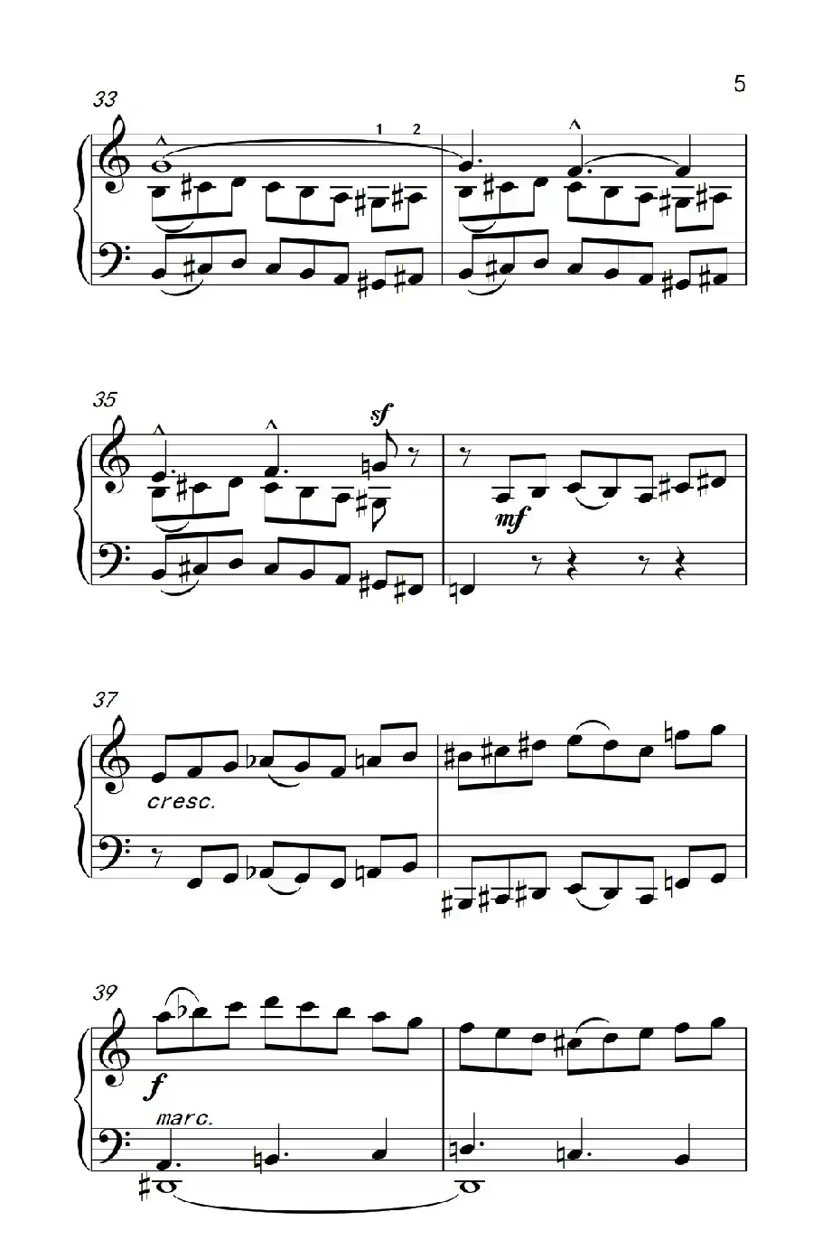 六首保加利亚节奏舞曲 第六首(巴托克 小宇宙 钢琴教程 6)
