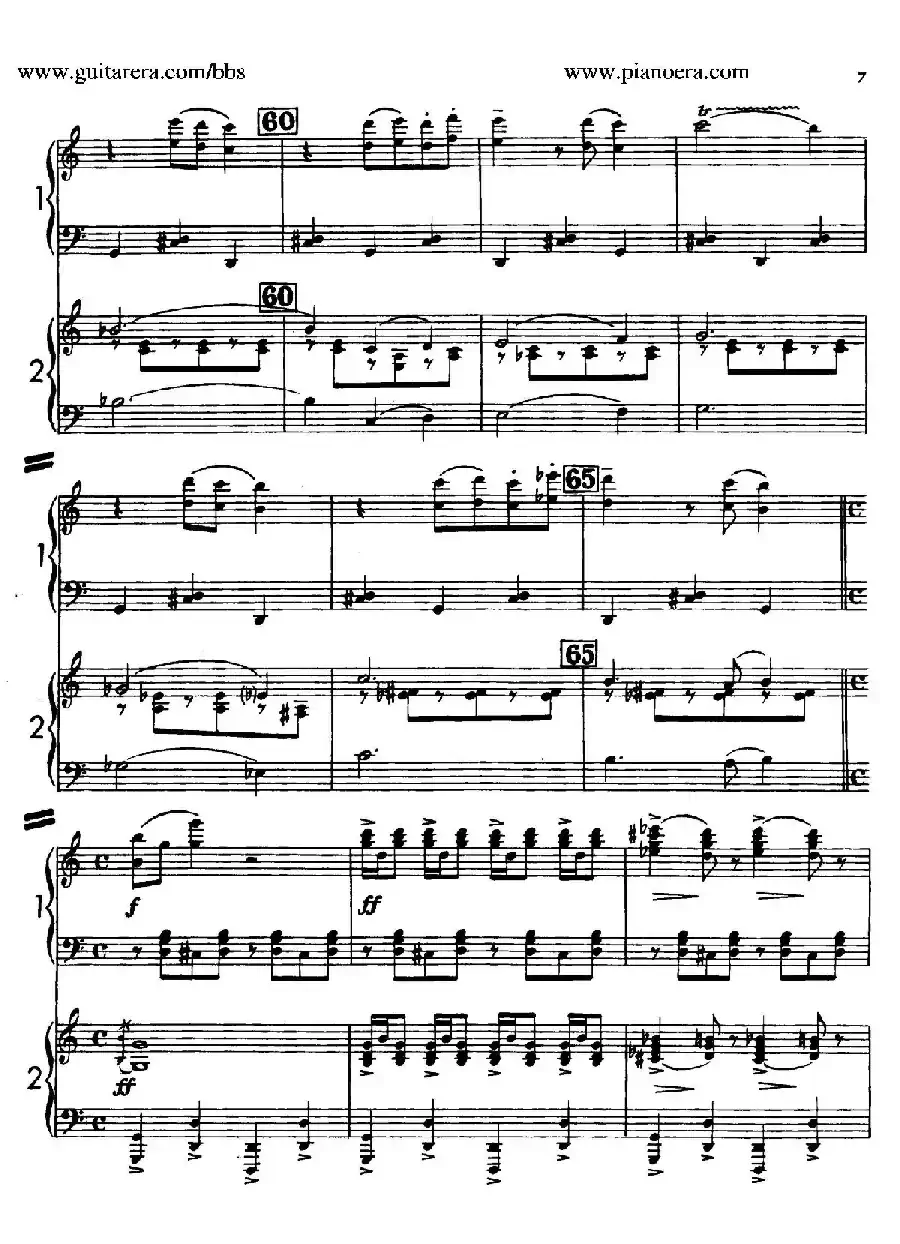 Sabre Dance(马刀舞曲)(双钢琴版)