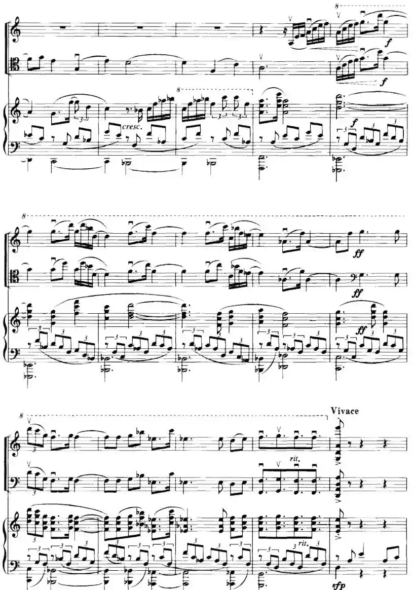 钢琴三重奏(亢竹青作曲版、小提琴+大提琴+钢琴)