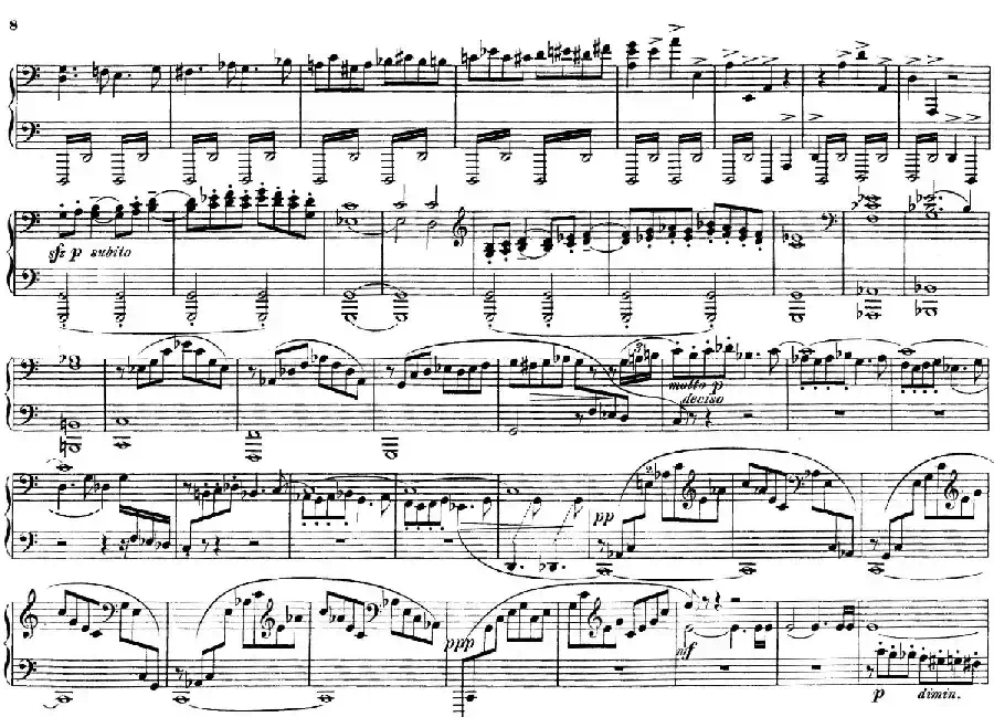 Deux Morceaux Pour Quatre Mains Op.43(2首四手联弹小品·1)