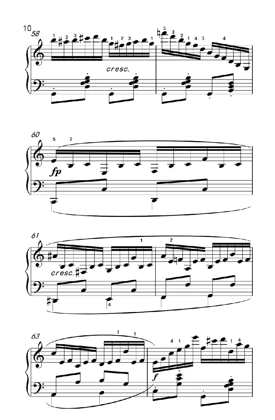 第八级1.练习曲 Op.740 No.16(中央音乐学院 钢琴(业余)考级教程 7-9级)