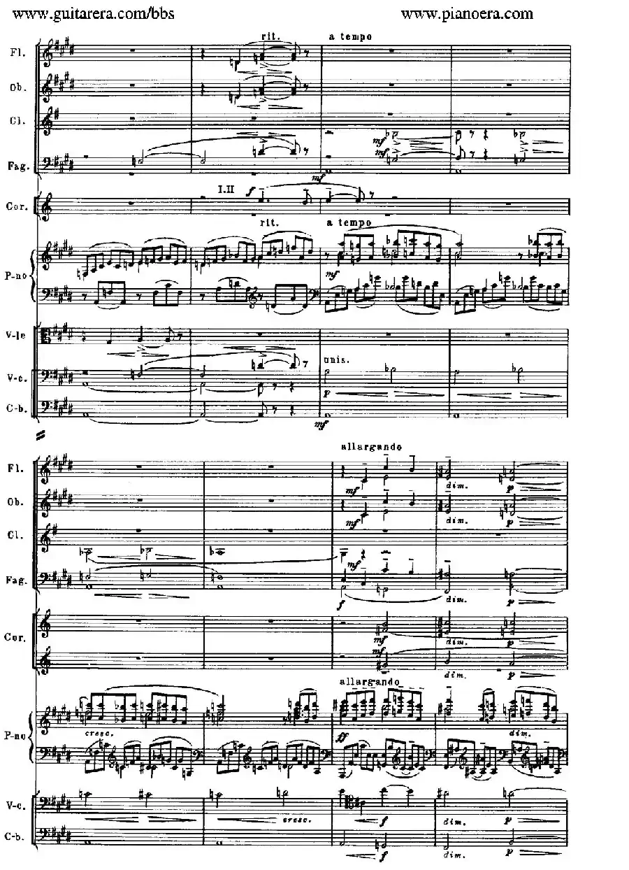 c小调第二钢琴协奏曲 Op.18(第二乐章总谱)