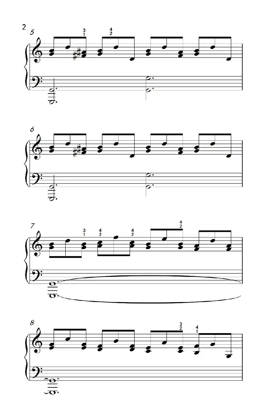 莫什科夫斯基 钢琴练习曲(第八首)