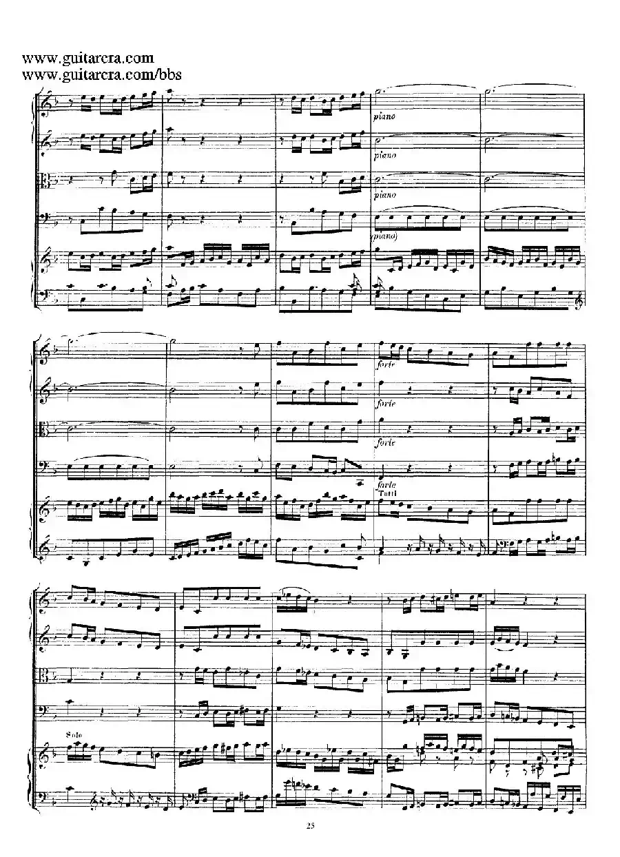 d小调第一号古钢琴协奏曲 BWV 1052(总谱)