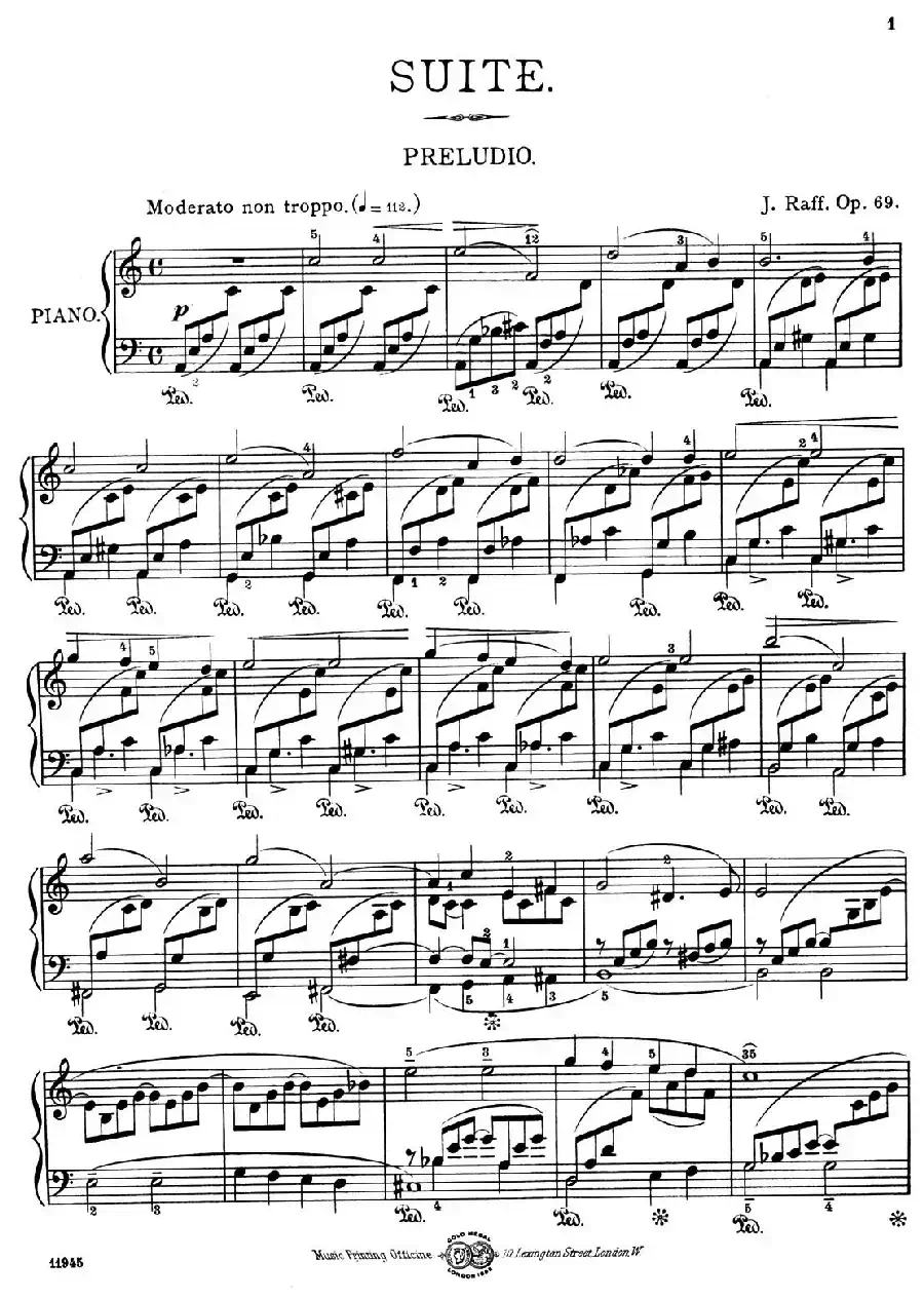 a小调第一组曲 Op.69 (1、PRELUDIO)