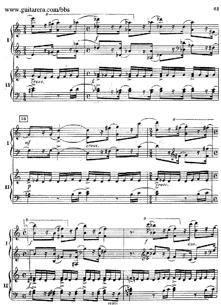 Rhapsody On A Theme Of Paganini Op.43(帕格尼尼主题狂想曲·双钢琴)(P61——87)