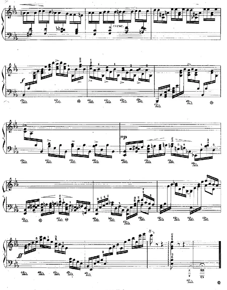 12 Etudes For The Left Hand Op.92 No.9(12首为左手而作的钢琴练习曲)