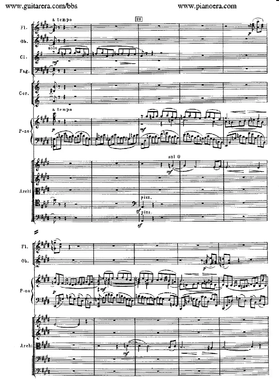 c小调第二钢琴协奏曲 Op.18(第二乐章总谱)