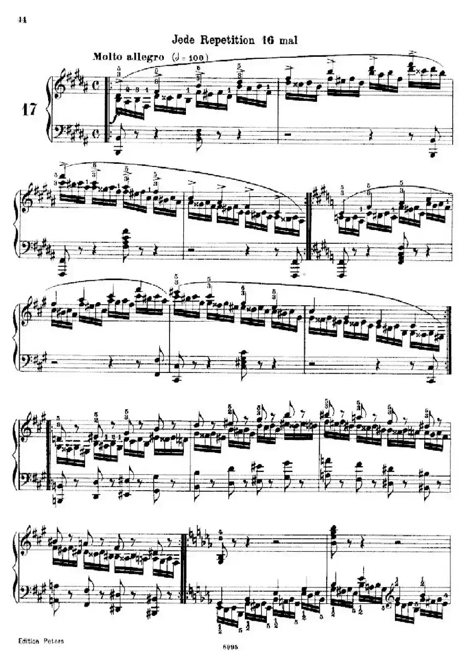 School of the Virtuoso Op.365(60首钢琴高级练习曲·17)