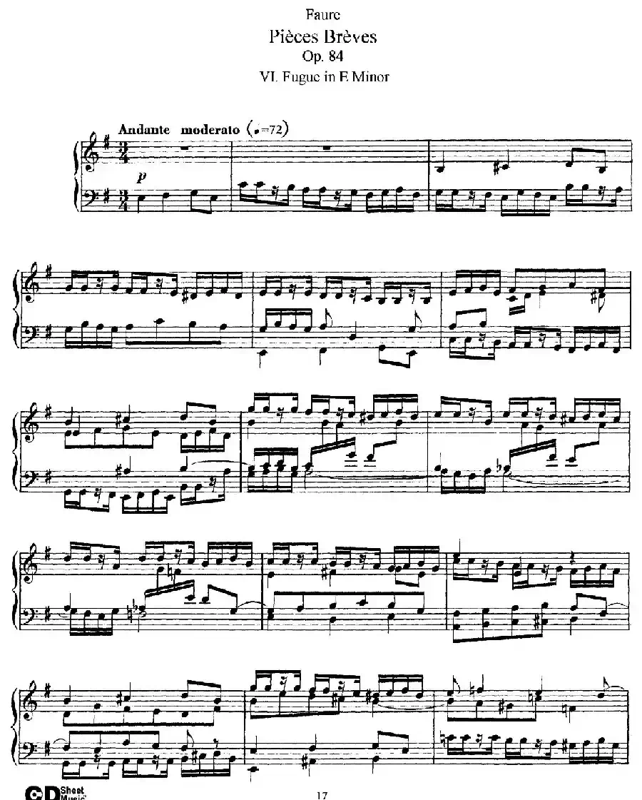 Pieces Breves Op.84(Ⅵ)