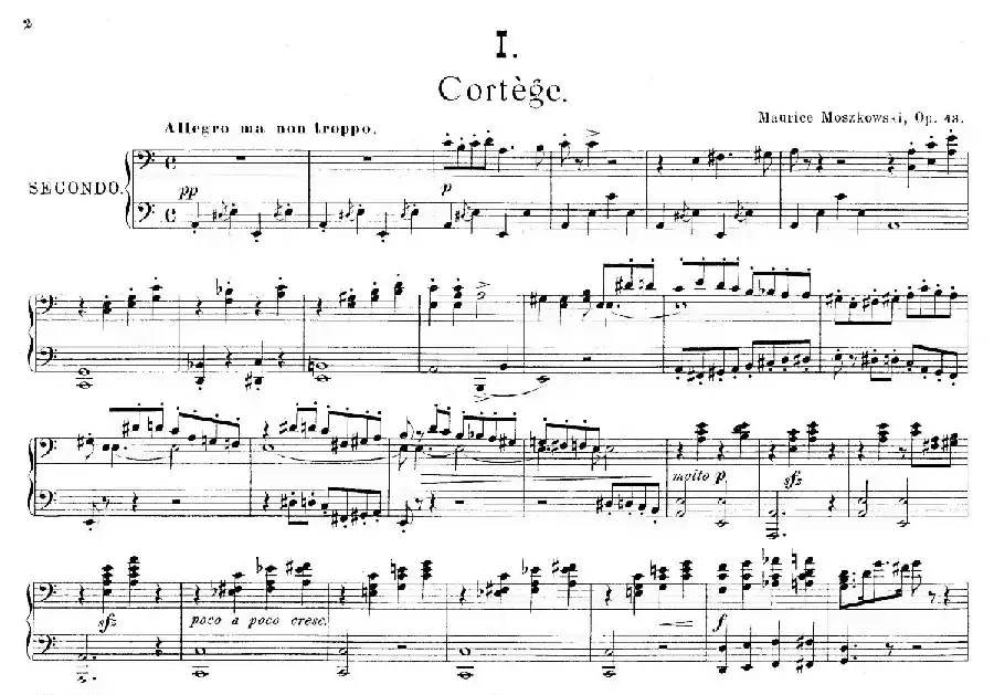 Deux Morceaux Pour Quatre Mains Op.43(2首四手联弹小品·1)