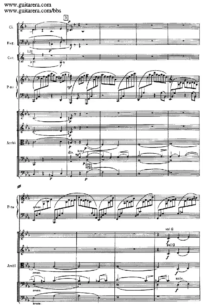 c小调第二钢琴协奏曲 Op.18(第一乐章总谱·P1——9)