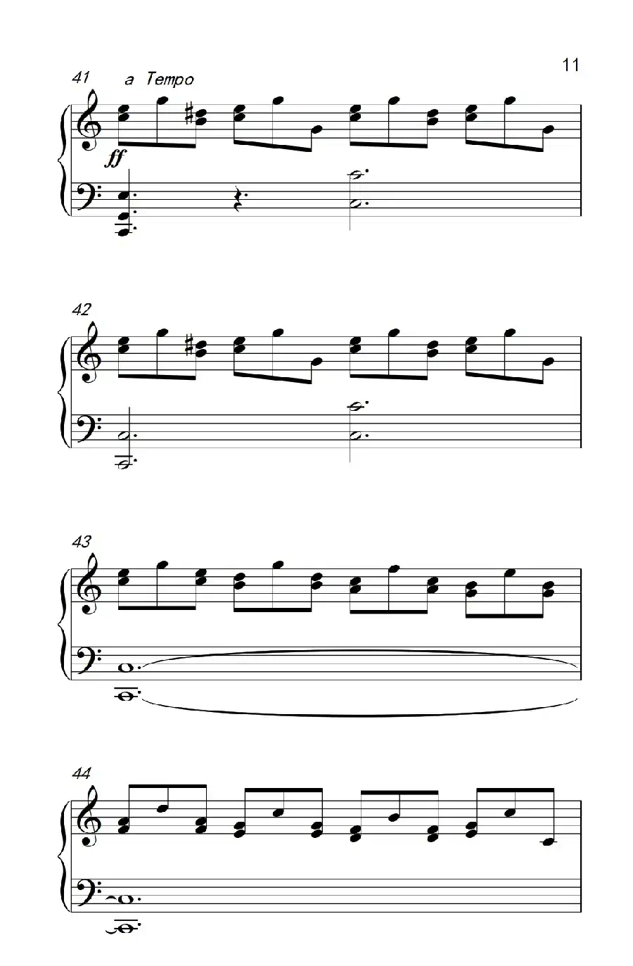 莫什科夫斯基 钢琴练习曲(第八首)