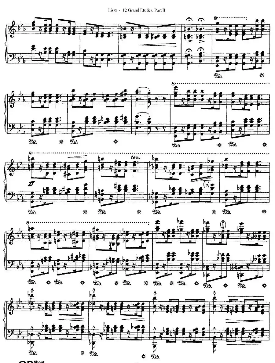 12 Grand Etudes S.137(12首华丽的练习曲·8)