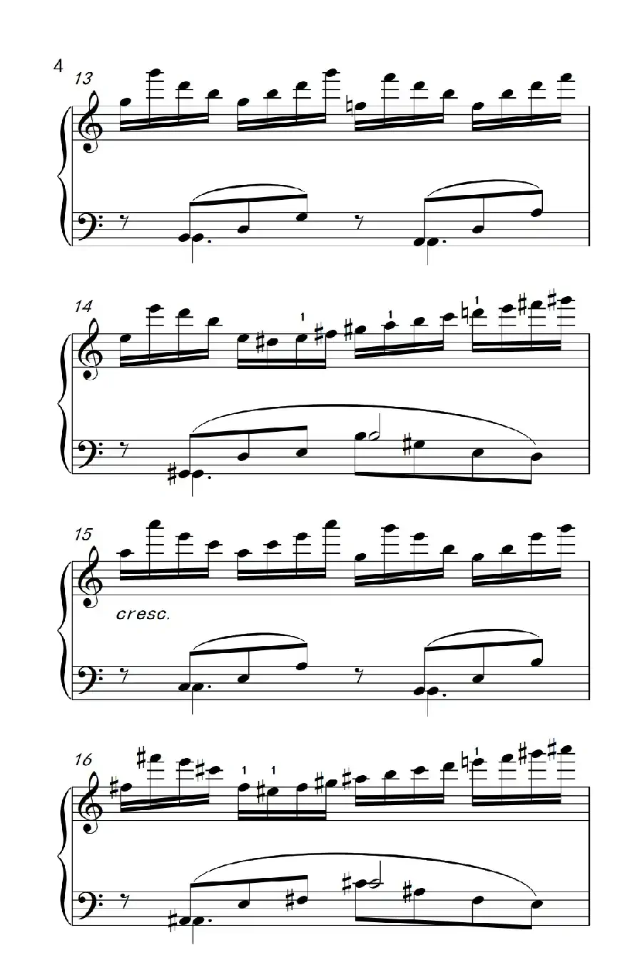 莫什科夫斯基 钢琴练习曲(第五首)