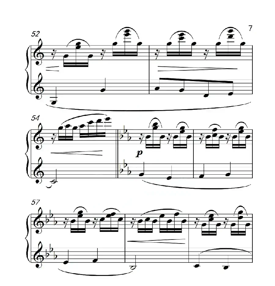 第六级B组 溪边嬉水(中国音乐学院钢琴考级作品1~6级)