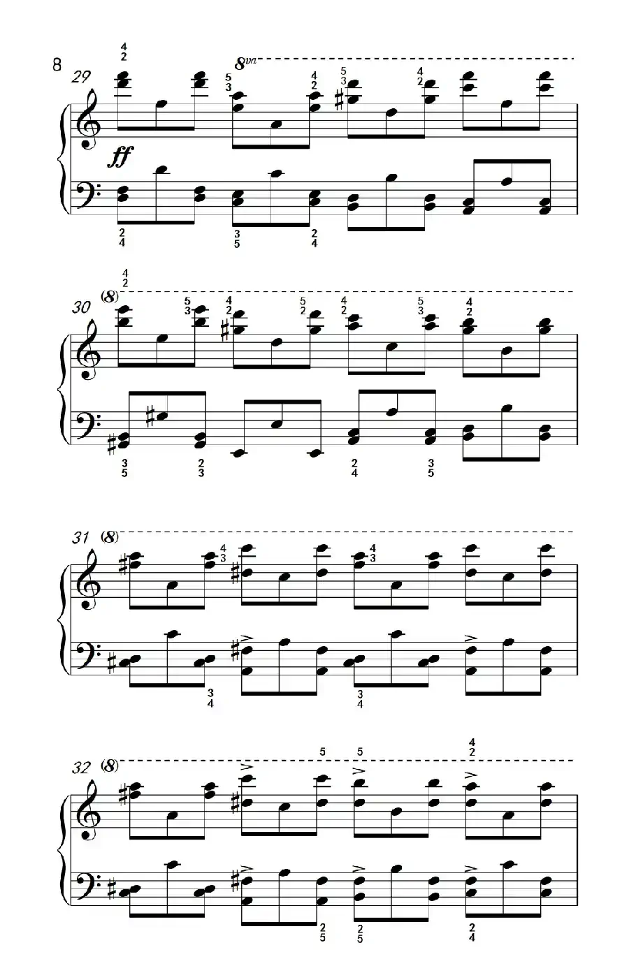 莫什科夫斯基 钢琴练习曲(第八首)