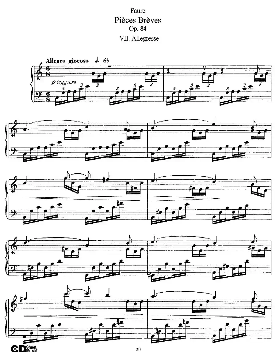 Pieces Breves Op.84(Ⅶ)