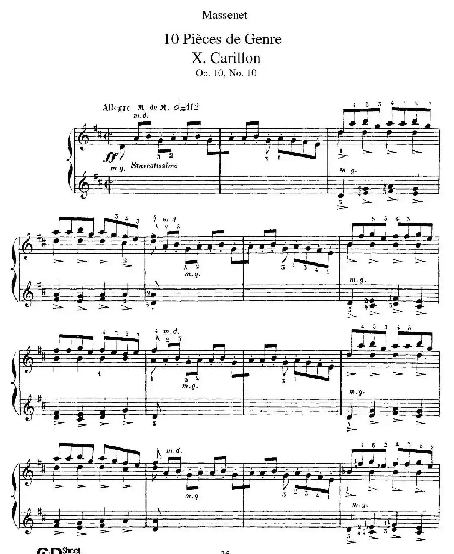 Dix Pièces de Genre Op.10(10首个性小品·Ⅹ)