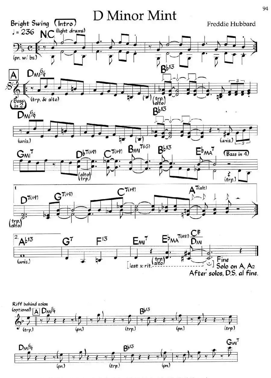 D Minor Mint(爵士钢琴曲)
