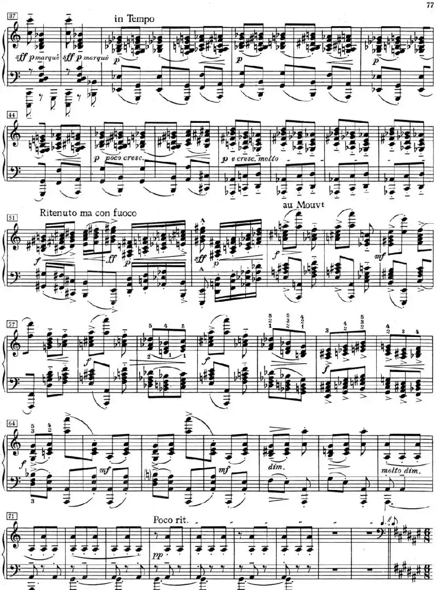 德彪西12首钢琴练习曲(12 和弦练习v1.0 accords)