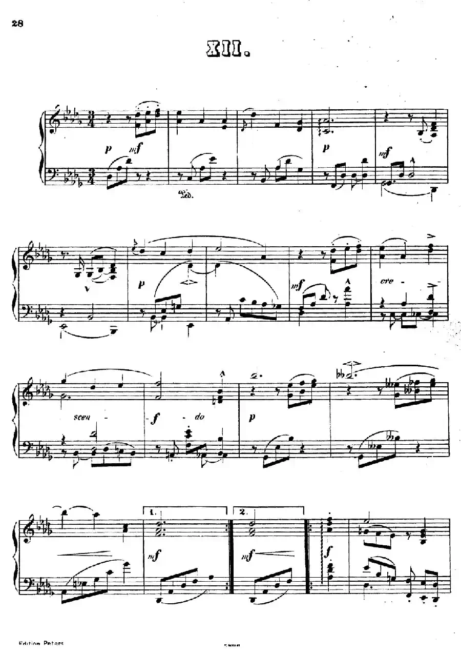 Waltzes Op.23(圆舞曲集·12、降D大调)