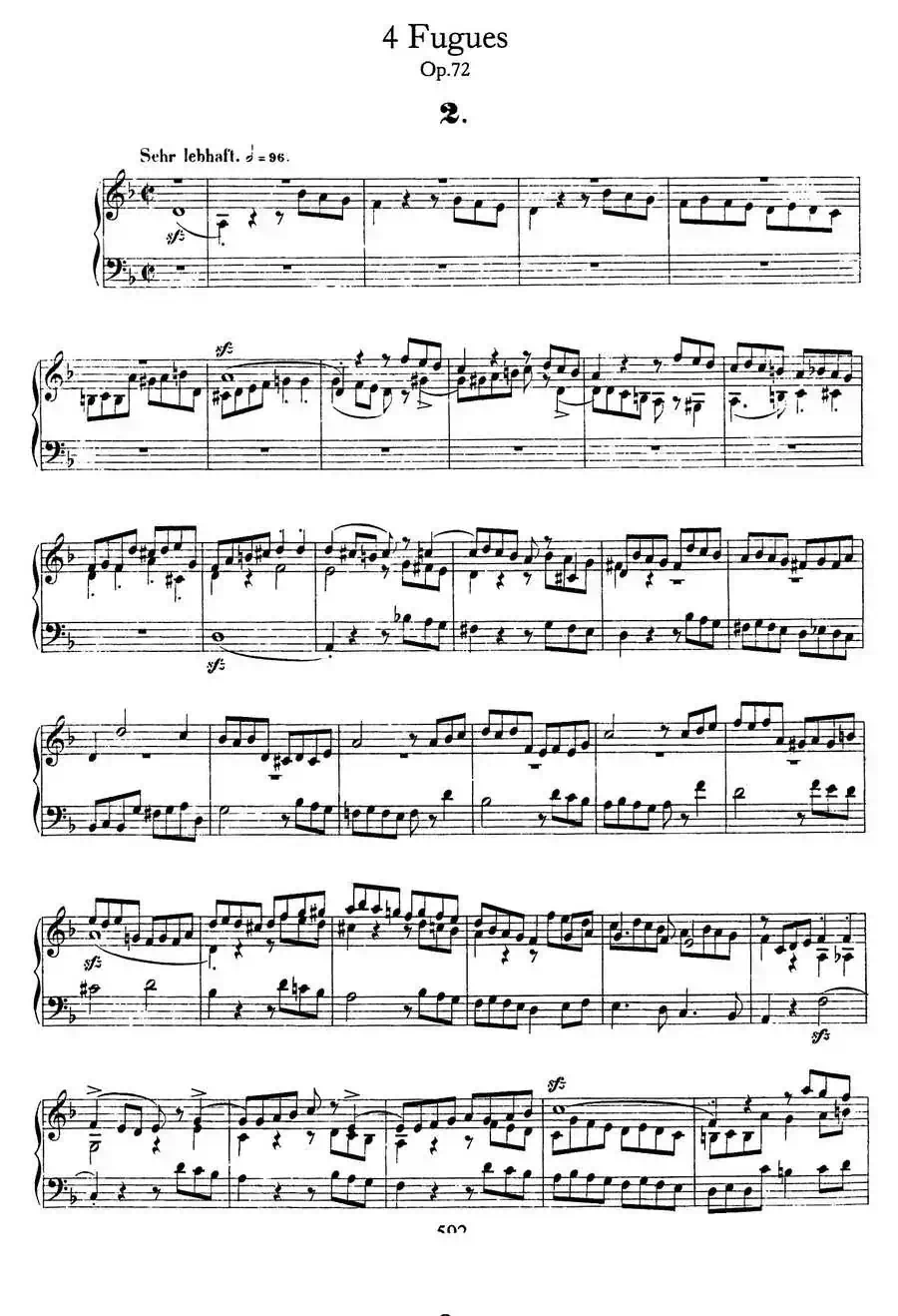 Four Fugues Op·72(4首赋格·2)