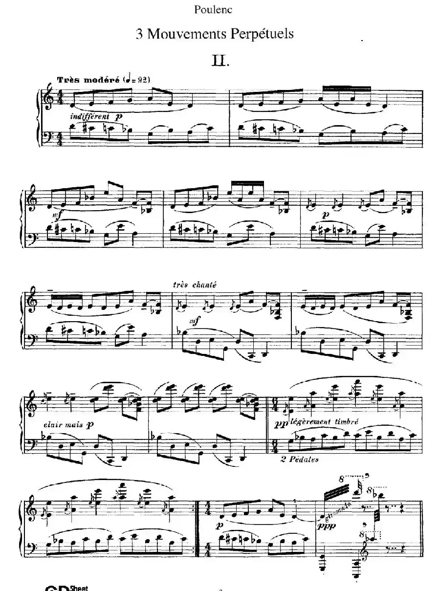 Trois Mouvements Perpetuel(3首无穷动·2)