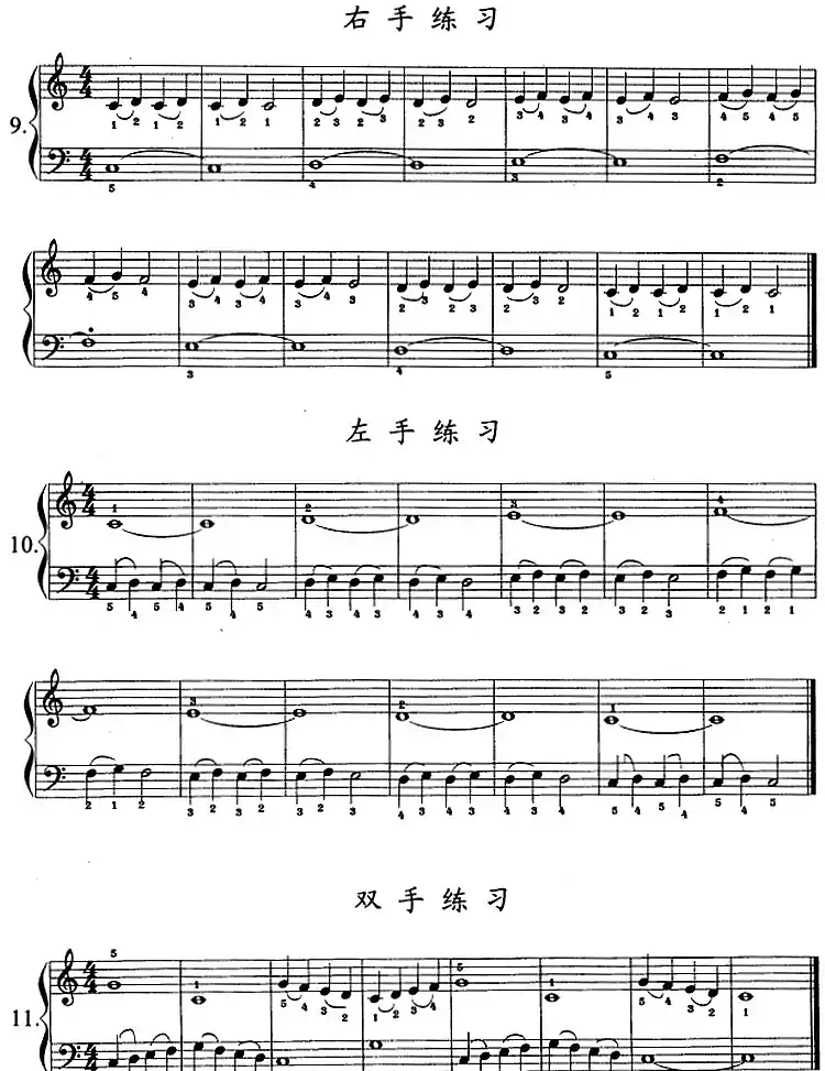 钢琴综合教程:第二课 两个音连奏