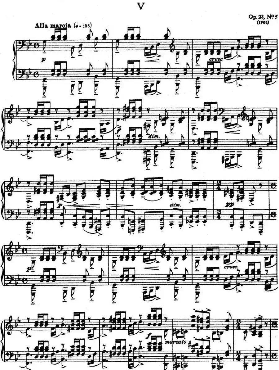 10 Preludes Op.23(拉赫玛尼诺夫10首前奏曲·Ⅴ)