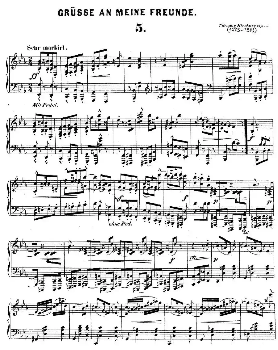 Gruesse An Meine Freunde Op.5(致朋友们的问候·5)