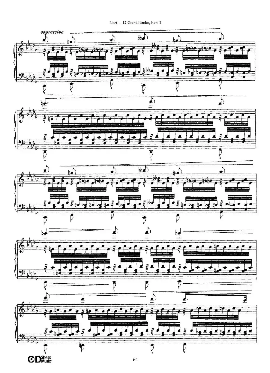 12 Grand Etudes S.137(12首华丽的练习曲·12)