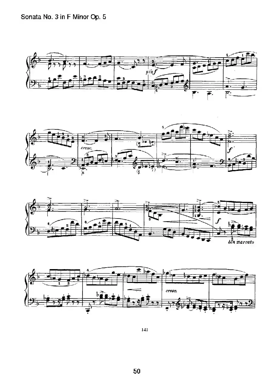 Piano Sonata No.3 in f Minor Op.5(f小调第三钢琴奏鸣曲)