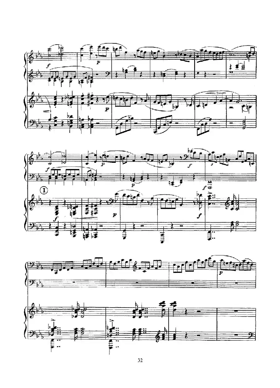 根据21首钢琴奏鸣曲改编的双钢琴版钢琴奏鸣曲四首(第二首)
