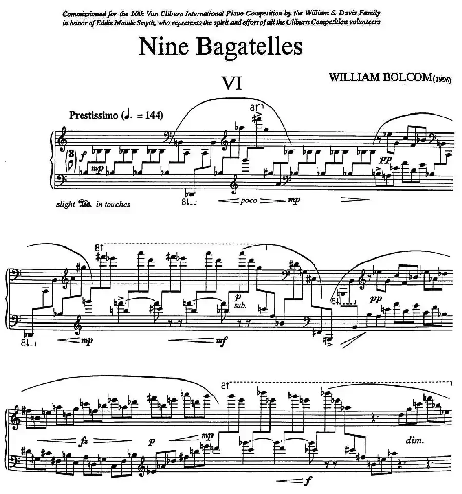 Nine Bagatelles (9首小品)(Ⅵ)